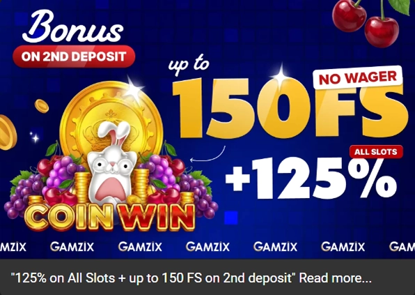 WRbet second deposit 150 free spins 125 percent