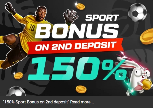 WRbet sport bonus 150 percent second deposit