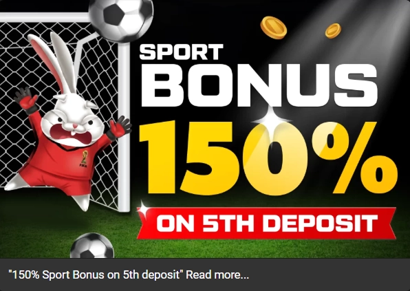WRbet sport bonus 150 percent fifth deposit