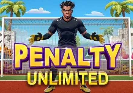 Penalty Unlimited goalkeeper in front of goal