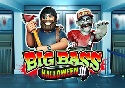 Big Bass Halloween fisherman with axe and zombie
