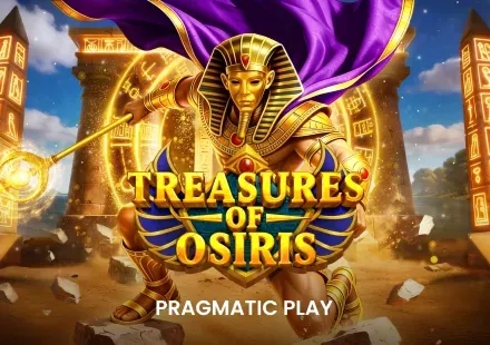 Treasures of Osiris pharaoh with golden staff